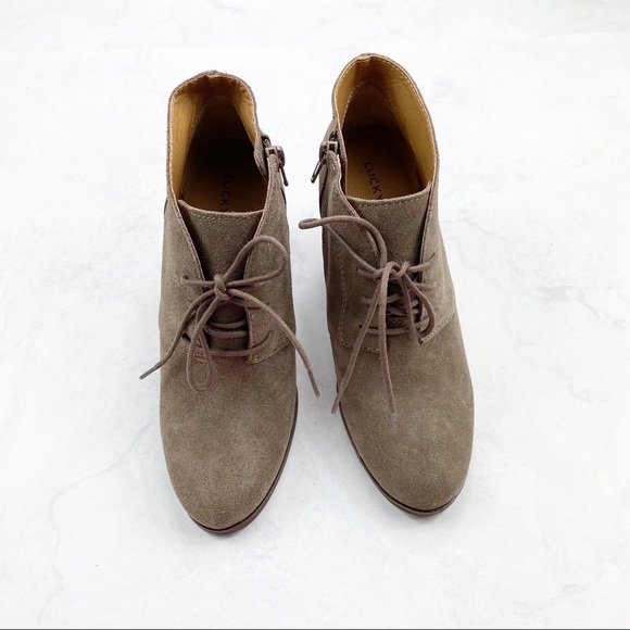 [Lucky Brand] Shylow Brown Wedge Bootie - Picture 4 of 4